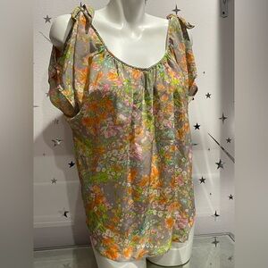 Rebecca Taylor Silk Floral Blouse